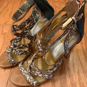 Dolce Vita Snakeskin Strap Heels Women's Size 9